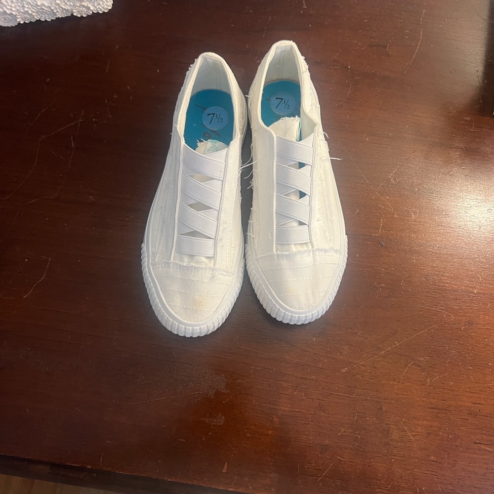 Women's White Slip-On Sneakers